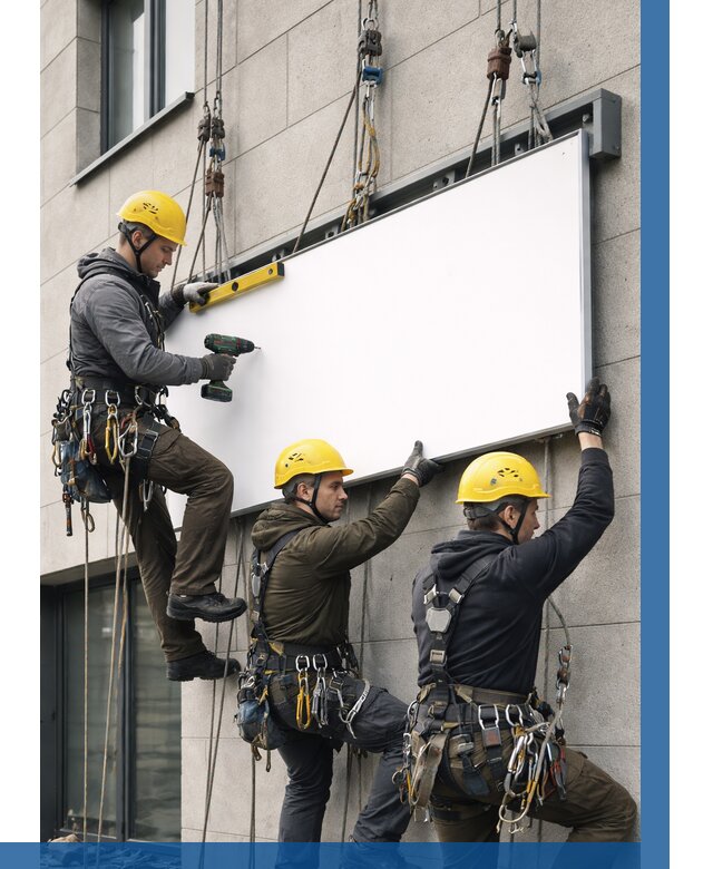 Монтаж рекламной вывески в Таре от 8230 р. | ВЫСОТНИК-Тар