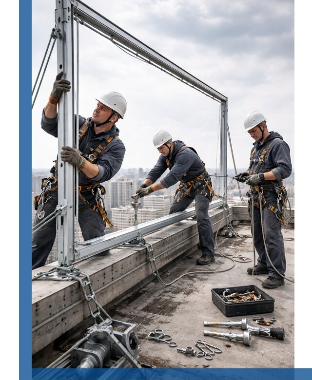 Монтаж крышных рекламных конструкций под ключ в Таре