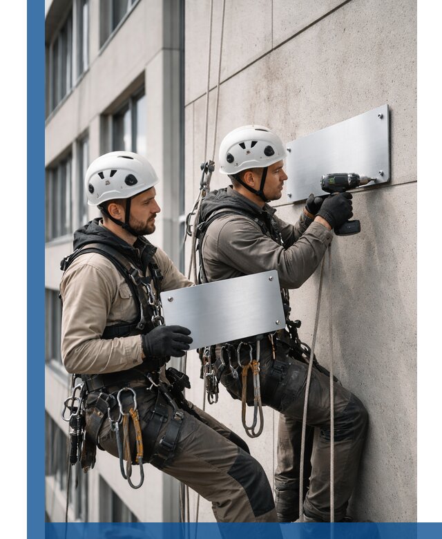 Монтаж табличек и указателей в Таре для зданий и сооружений