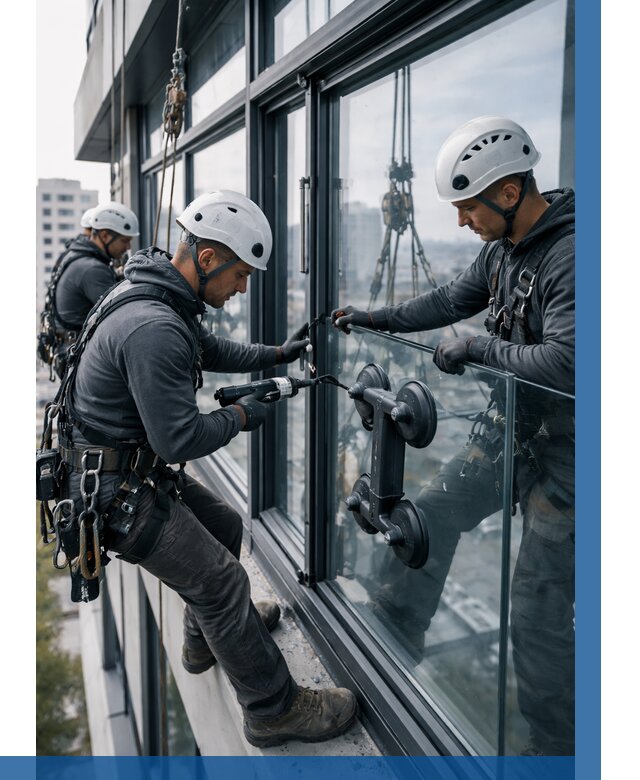 Витражное остекление зданий в Таре от 3601 р. | ВЫСОТНИК-Тар