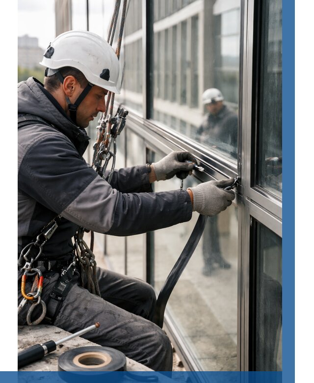 Ремонт витражных конструкций в Таре от 3601 р. | ВЫСОТНИК-Тар