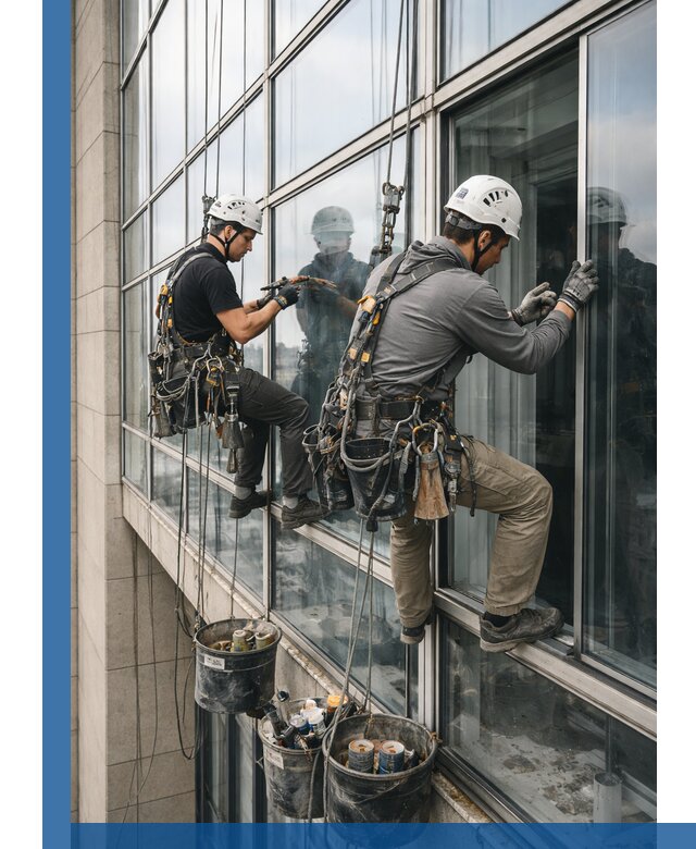 Ремонт витражных конструкций и фасадного остекления в Таре