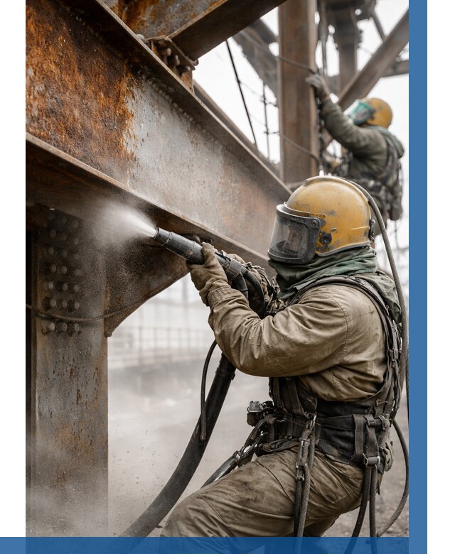 Пескоструйная очистка металлоконструкций в Таре по 617 р.  ВЫСОТНИК-Тар