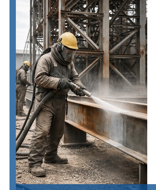 Пескоструйная очистка металлоконструкций в Таре промышленная