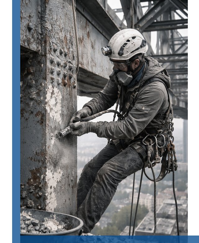 Удаление старой краски с металлических конструкций в Таре