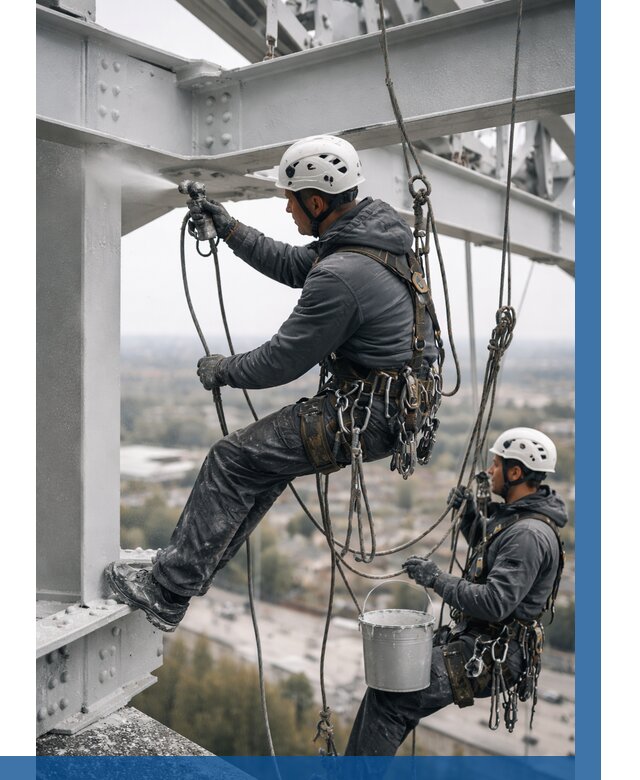 Покраска металлоконструкций на высоте в Таре 360 р |ВЫСОТНИК-Тар