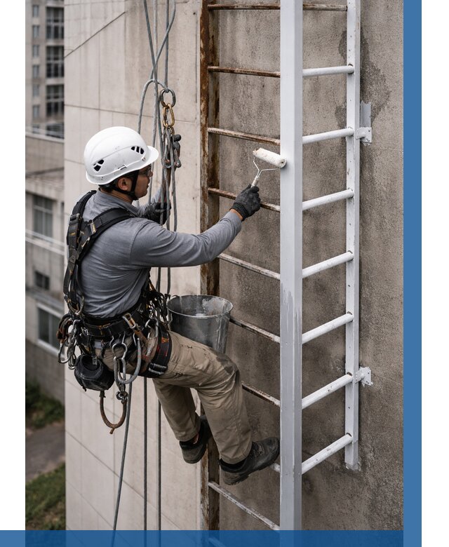 Покраска пожарных лестниц в Таре от 4630 р. | ВЫСОТНИК-Тар