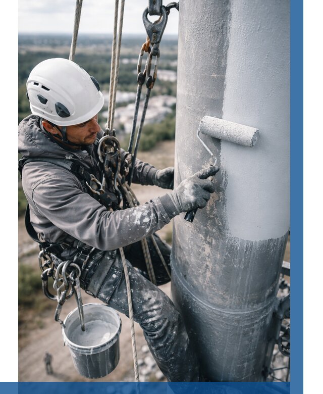 Покраска мачт связи под ключ в Таре от 874 р. | ВЫСОТНИК-Тар