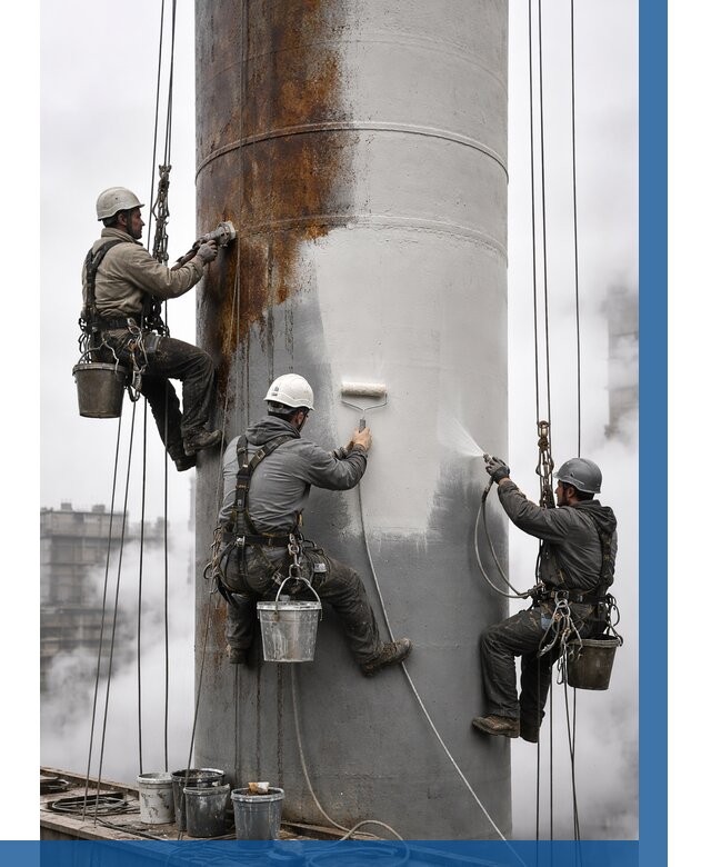 Покраска дымовых труб в Таре от 8745 р. | ВЫСОТНИК-Тар