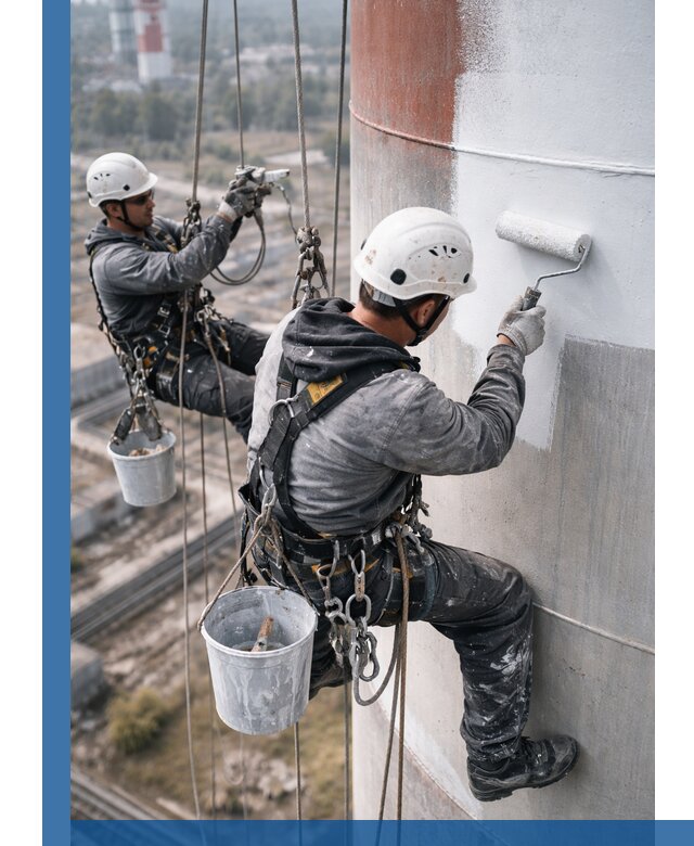 Покраска дымовых труб в Таре: антикоррозийная защита и восстановление