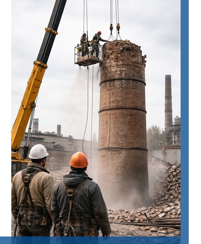 Демонтаж дымовой трубы в Таре от 92592 р. | ВЫСОТНИК-Тар, смета