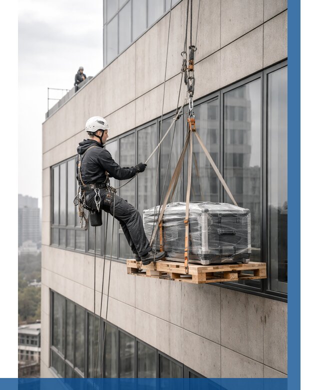 Спуск груза по фасаду в Таре от 3601 р. | ВЫСОТНИК-Тар