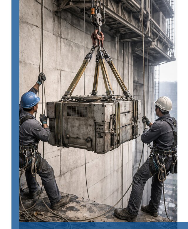 Такелажные работы на высоте, подъем и монтаж грузов в Таре