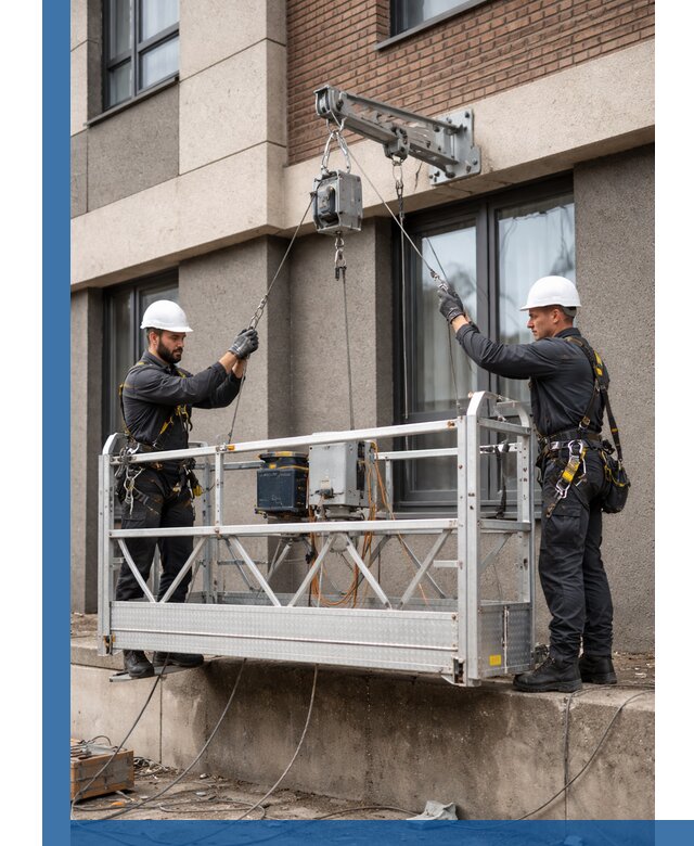 Монтаж и подъем фасадной люльки в Таре с гарантией безопасности