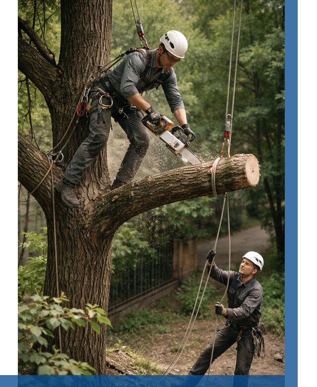 Спил деревьев альпинистами в Таре от 8230 р. | ВЫСОТНИК-Тар