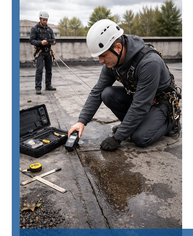 Обследование кровли на протечки и выявление дефектов в Таре